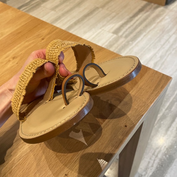 AMANU 'Shela' Woven Raffia and Leather Sandals - Picture 4 of 10